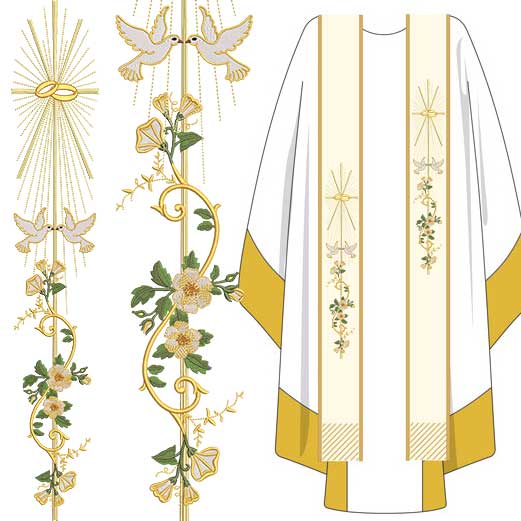 Matriz de matriz Matriz De Bordado Conjunto Para Estola Alianças Floral 463