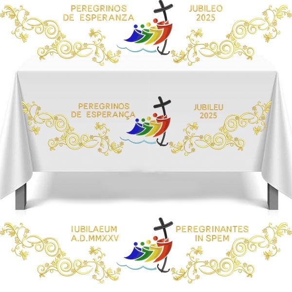 Matriz de matriz Conjunto De Matrizes De Bordado Peregrinos De Esperança 7 Idiomas