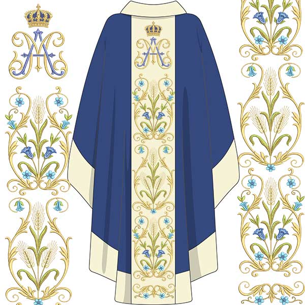 Matriz de matriz Conjunto De Matrizes De Bordado Floral Mariano 550