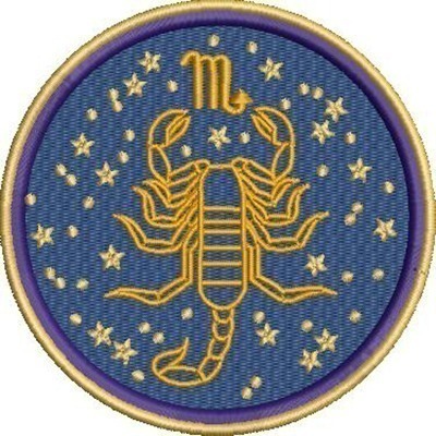 Matriz de matriz Matriz De Bordado Signo De Escorpião Rippled, Cheio E Vazado