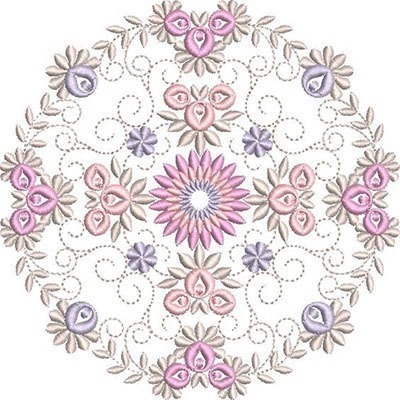 Matriz de matriz Matriz De Bordado Mandala Floral 19