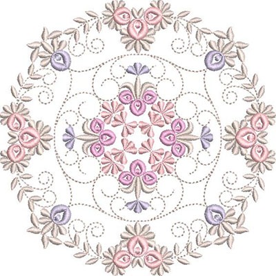 Matriz de matriz Matriz De Bordado Mandala Floral 24