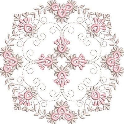 Matriz de matriz Matriz De Bordado Mandala Floral 25