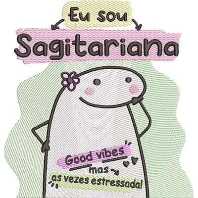 Matriz de matriz Matriz De Bordado Flork Sagitariana 3 Tamanhos