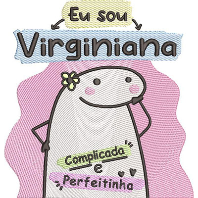 Matriz de matriz Matriz De Bordado Flork Virginiana 3 Tamanhos