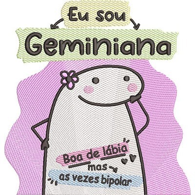Matriz de matriz Matriz De Bordado Flork Geminiana 3 Tamanhos