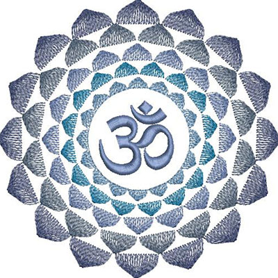 Matriz de matriz Matriz De Bordado Mandala 13 Cm Com Símbolo Om