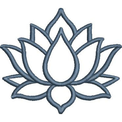 Matriz de matriz Matriz De Bordado Flor De Lótus Contornada
