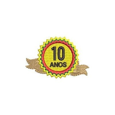 Matriz de matriz Matriz De Bordado Selo 10 Anos