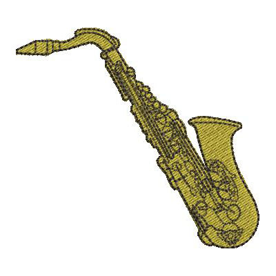 Matriz de matriz Matriz De Bordado Saxofone