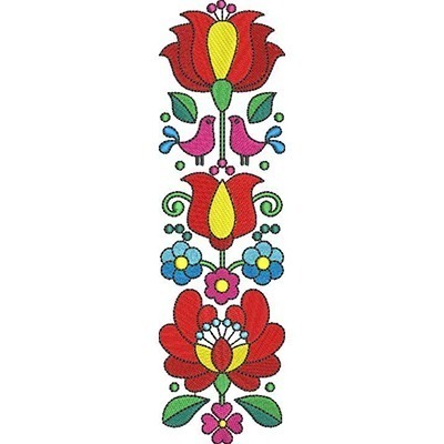 Matriz de matriz Matriz De Bordado Flores Húngaras 7