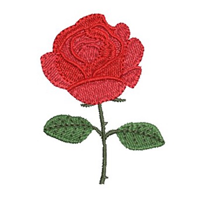 Matriz de matriz Matriz De Bordado Rosa Com Caule Pequena