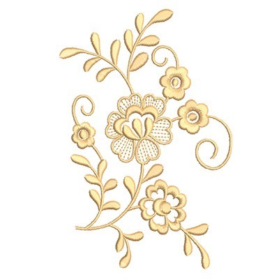 Matriz de matriz Matriz De Bordado Floral 18 Cm