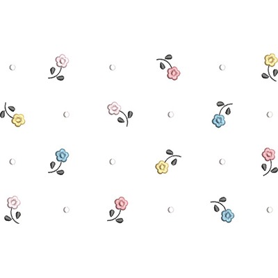 Matriz de matriz Matriz De Bordado Barrado De Flores Com Bolinha 6