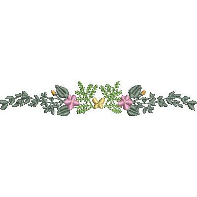 Matriz de matriz Matriz De Bordado Ramo Floral Horizontal