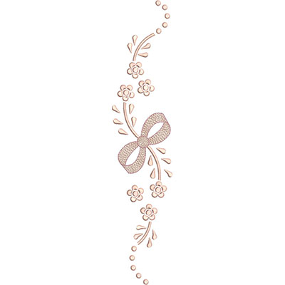 Matriz de matriz Matriz De Bordado Linha Floral Com Laço 3
