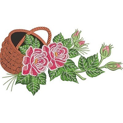 Matriz de matriz 2 Matrizes De Bordado Cesto De Rosas