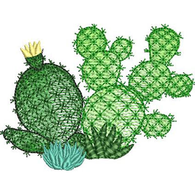 Matriz de matriz Matriz De Bordado Cactos Rippled 11 Cm