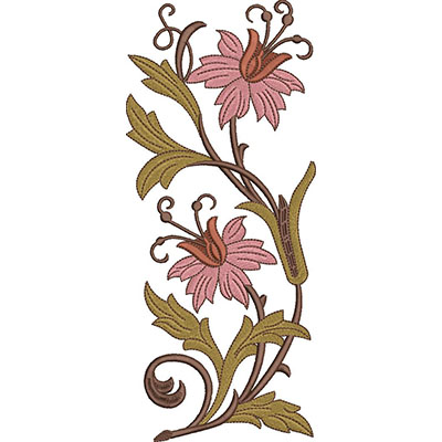 Matriz de matriz Matriz De Bordado Volutas Floral 3