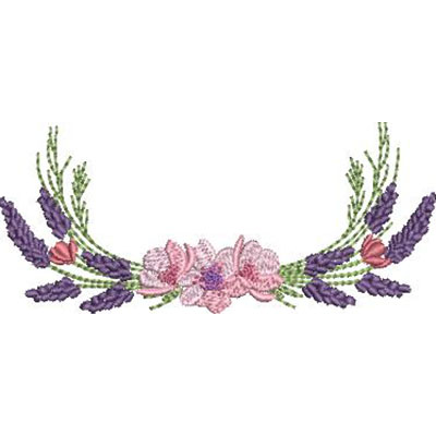 Matriz de matriz Matriz De Bordado Arco De Flores Com Lavanda