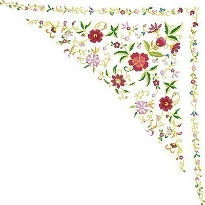 Matriz de matriz Matriz De Bordado Canto Floral De 74 Cm