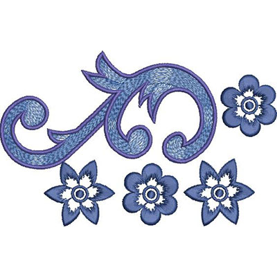 Matriz de matriz Matriz De Bordado Floral 15 Cm Rippled 2