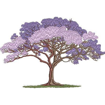 Matriz de matriz Matriz De Bordado Ipê Roxo Rippled 15 Cm