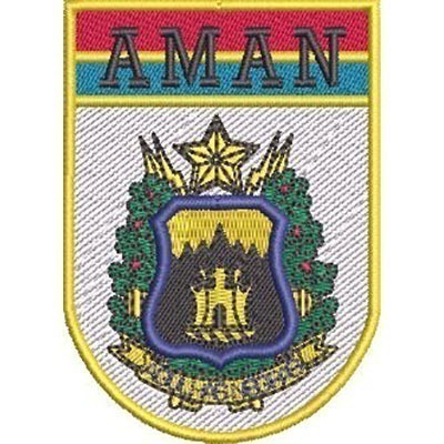 Matriz de matriz Matriz De Bordado Aman Academia Militar Das Agulhas Negras 8 Cm