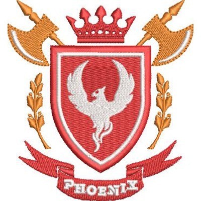 Matriz de matriz Matriz De Bordado Escudo Fênix