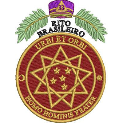 Matriz de matriz Matriz De Bordado Maçonaria Escudo Rito Brasileiro Urbi Et Orbi