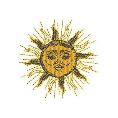 Matriz de matriz Matriz De Bordado Sol 7 Cm