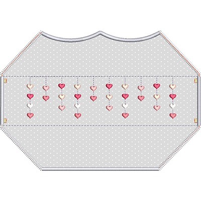 Matriz de matriz Matriz De Bordado 4 Máscaras 3d Acabamento Bordado Chuva De Amor