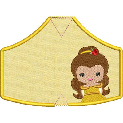 Matriz de matriz Matriz De Bordado 6 Máscaras De Proteção Princesa 10 Pp Ao Xg