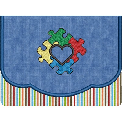 Matriz de matriz Matriz De Bordado 3 Bolsinhas Porta Máscaras Autismo