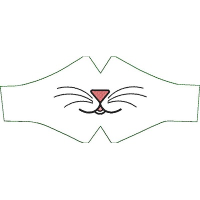 Matriz de matriz Matriz De Bordado Pacote Moldes Máscara Infantil Gatinho 1