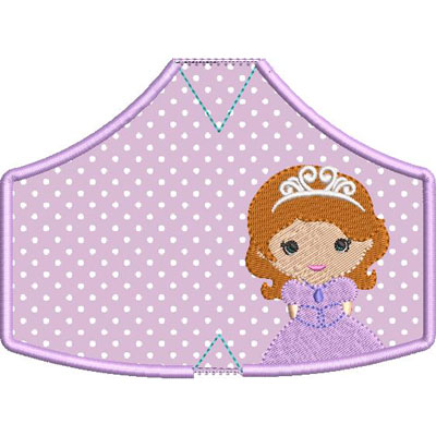 Matriz de matriz Matriz De Bordado 6 Máscaras De Proteção Princesa 1 Pp Ao Xg