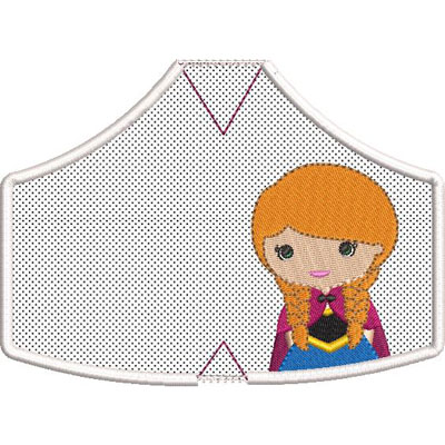 Matriz de matriz Matriz De Bordado 6 Máscaras De Proteção Princesa 2 Pp Ao Xg
