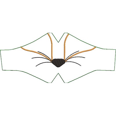 Matriz de matriz Matriz De Bordado Pacote Moldes Máscara Infantil Raposa