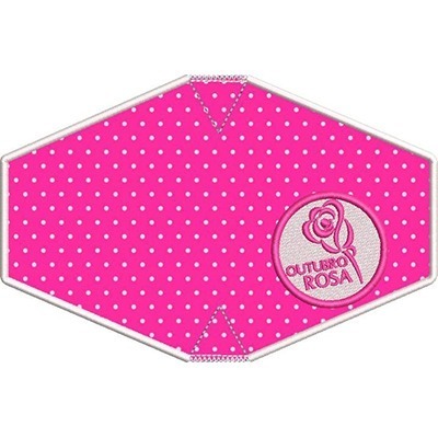 Matriz de matriz Matriz De Bordado Máscara Confort Outubro Rosa 3