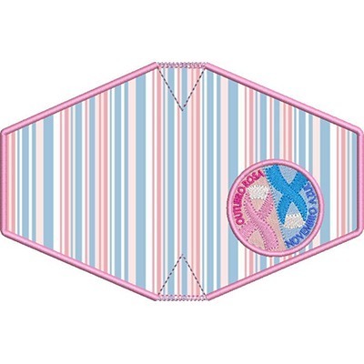 Matriz de matriz Matriz De Bordado Máscara Confort Outubro Rosa 6