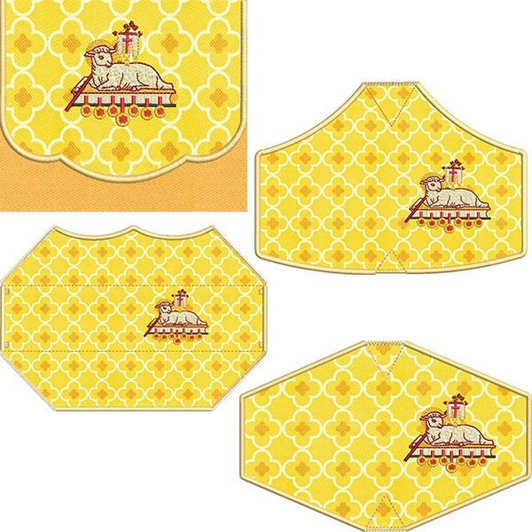 Matriz de matriz Matriz De Bordado Kit Bolsinha + 4 Máscaras Cordeiro