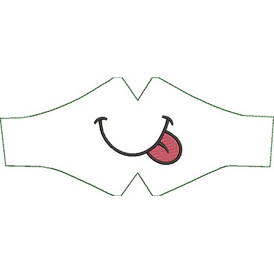Matriz de matriz Matriz De Bordado Pacote Moldes Máscara Infantil Sorriso Sapeca