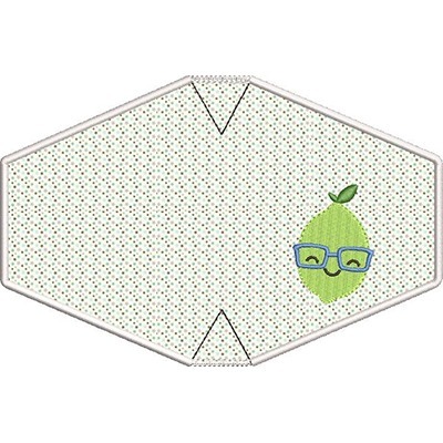 Matriz de matriz Matriz De Bordado 2 Máscaras Adulto Com Acabamento Bordado Limão