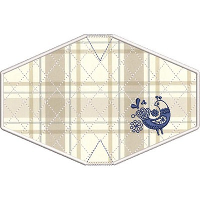 Matriz de matriz Matriz De Bordado 2 Máscaras Adulto Com Acabamento Bordado Folk
