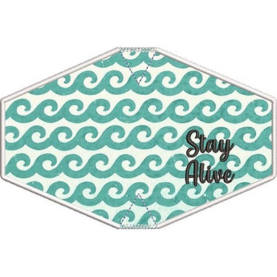 Matriz de matriz Matriz De Bordado 2 Máscaras Adulto Com Acabamento Bordado Stay Alive