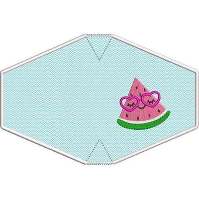 Matriz de matriz Matriz De Bordado 2 Máscaras Adulto Com Acabamento Bordado Melancia