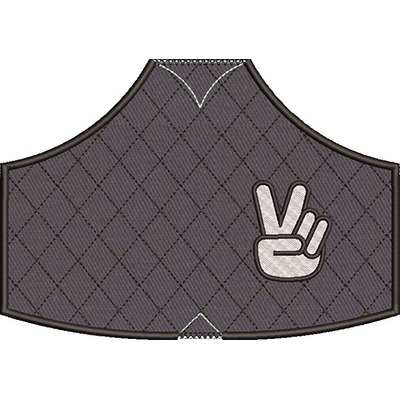 Matriz de matriz Matriz De Bordado 2 Máscaras Adulto Com Acabamento Bordado Paz