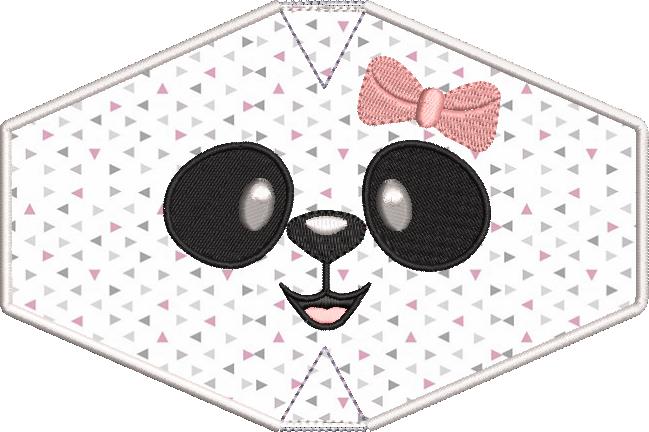 Matriz de matriz Matriz De Bordado Máscara Infantil Panda Menina