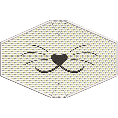 Matriz de matriz Matriz De Bordado Máscara Adulto Acabamento Bordado Gatinho 2
