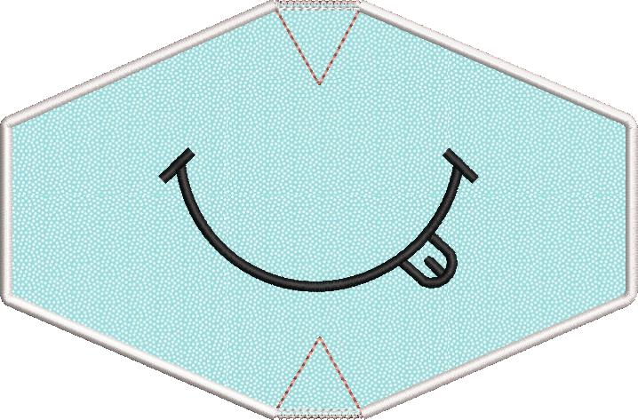 Matriz de matriz Matriz De Bordado Máscara Adulto Acabamento Bordado Sorriso 5